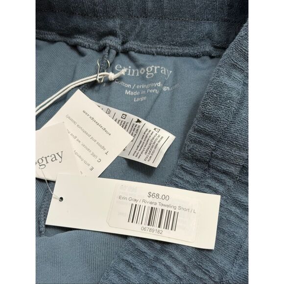 NWT Erin Gray Riviera Terry Cloth Toweling Shorts Size Large New - Picture 7 of 10
